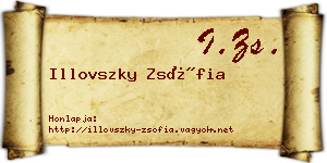 Illovszky Zsófia névjegykártya