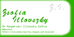 zsofia illovszky business card