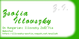 zsofia illovszky business card